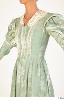  Photos Woman in Historical Dress 4 19th Century Green Dress upper body 0002.jpg